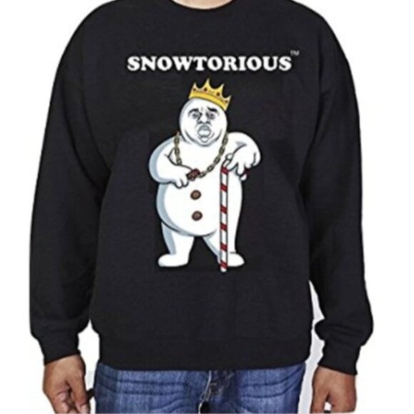 ⛄Snowtorious Ugly Christmas Sweater Holiday Hip Hop XL -BLACK - Picture 5 of 5